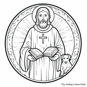 St. Benedict Coloring Page: Guardian Against Evil 3