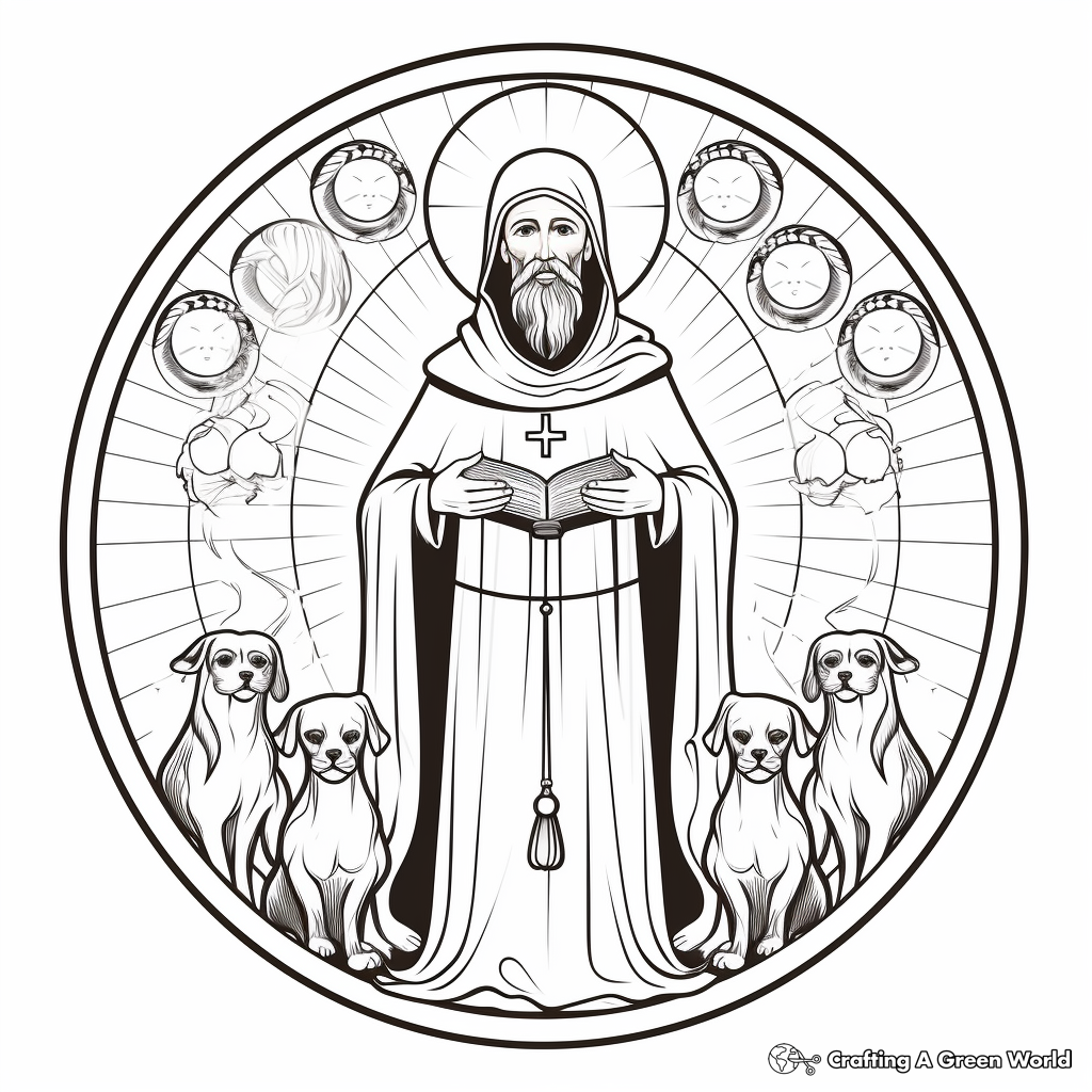 St. Benedict Coloring Page: Guardian Against Evil 4