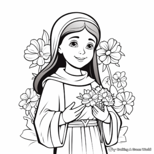 St. Theresa the Little Flower Coloring Pages 1