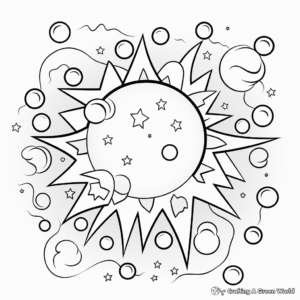 Star Cluster and Outer Space Coloring Sheets 1