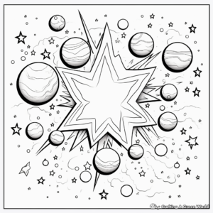 Star Cluster and Outer Space Coloring Sheets 2