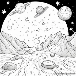 Star Cluster and Outer Space Coloring Sheets 4