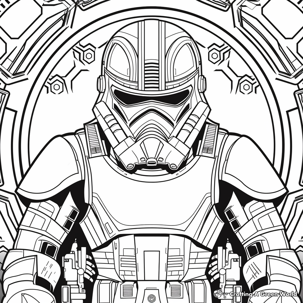 Star Wars Symmetrical Coloring Pages 1