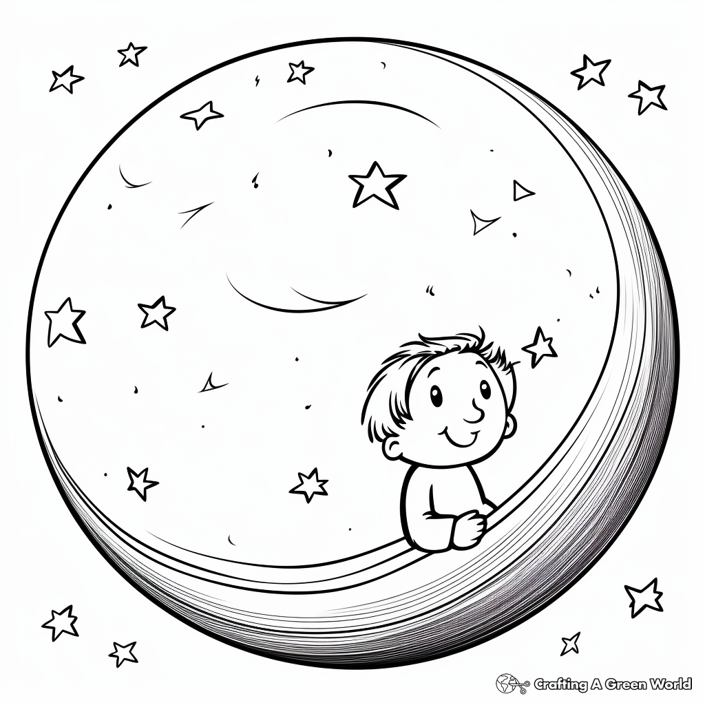 Starry Night Sky Sphere Coloring Pages 2