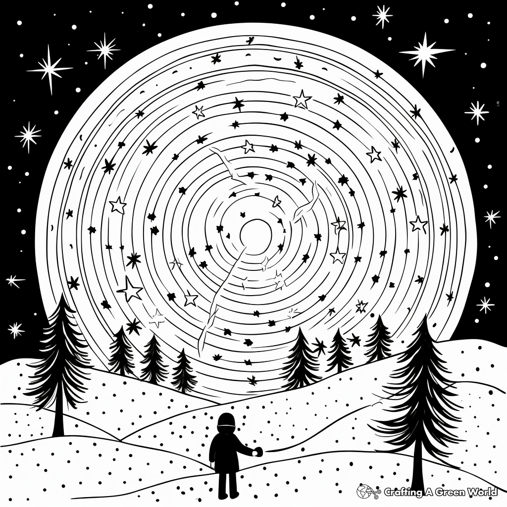 Stars and Constellations Winter Solstice Coloring Pages 3