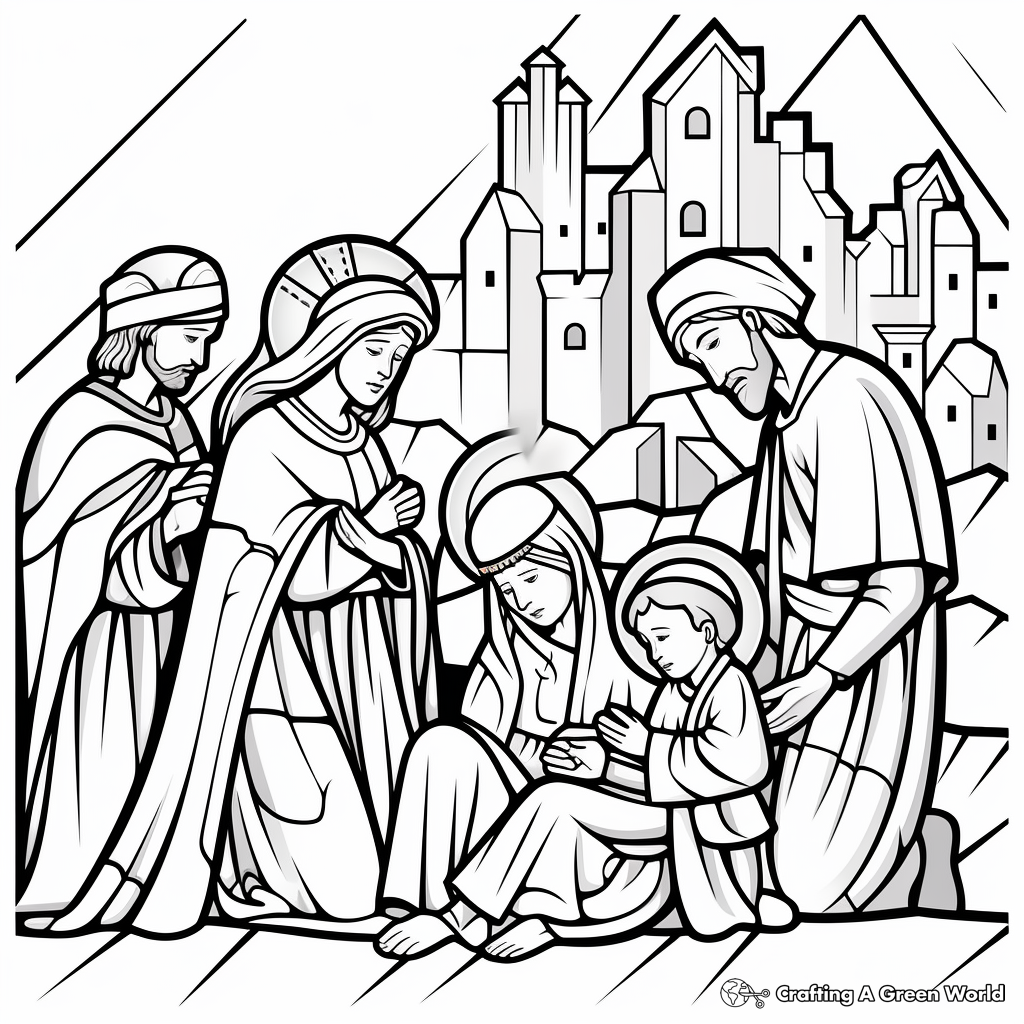 Stations of the Cross Coloring Pages for Lent 1