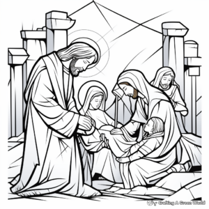 Stations of the Cross Coloring Pages for Lent 3