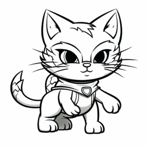 Stealthy Spy Kitty Coloring Pages 1