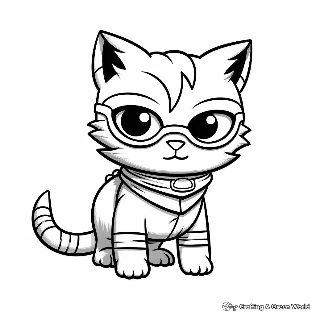 Stealthy Spy Kitty Coloring Pages 2