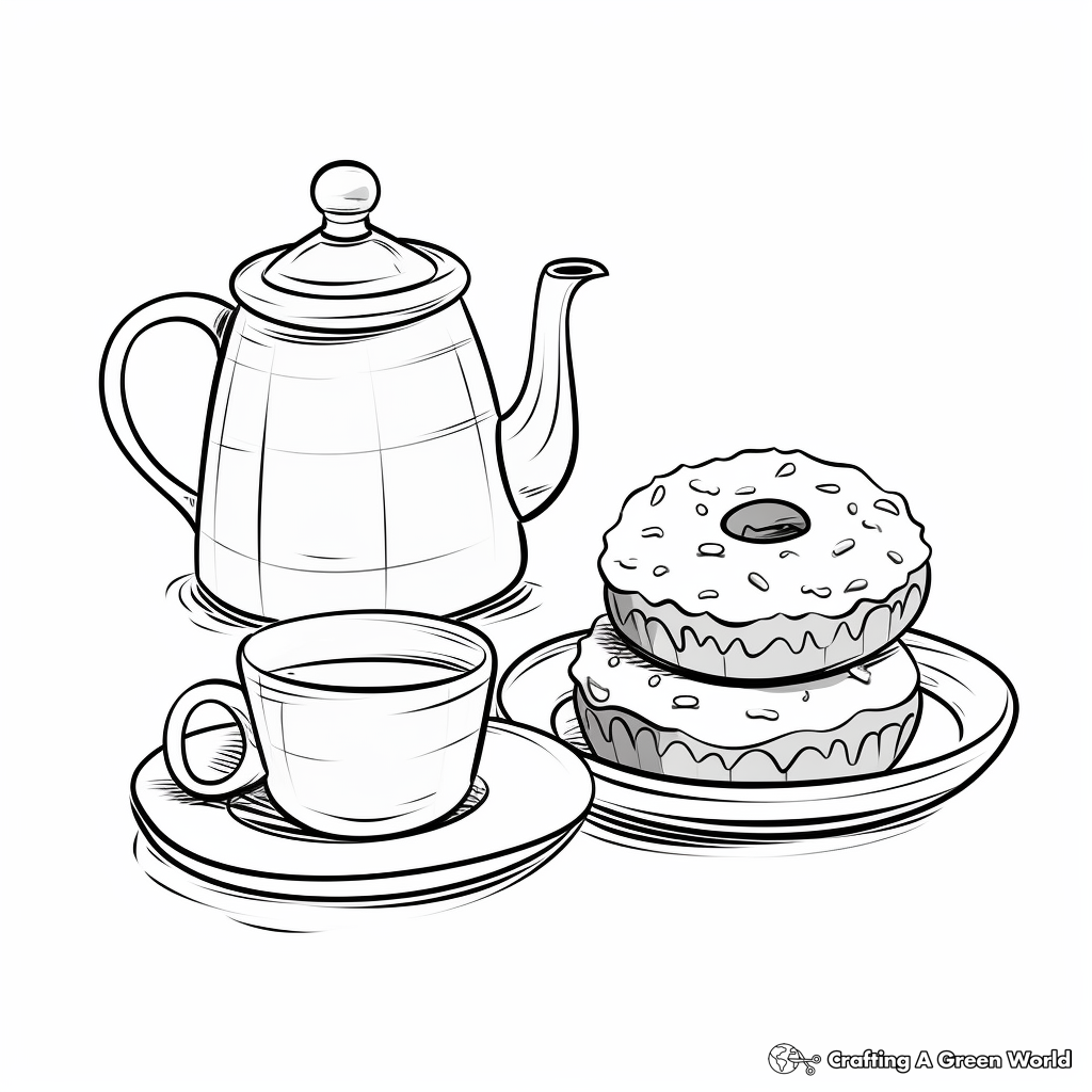 Steaming Coffee Pot Coloring Pages 3