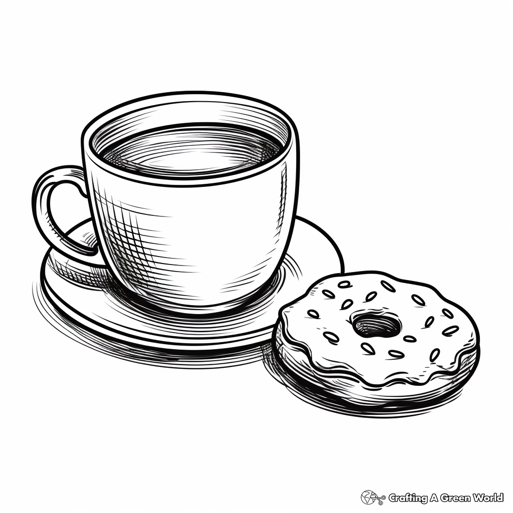 Steamy Coffee Cup Coloring Pages 1
