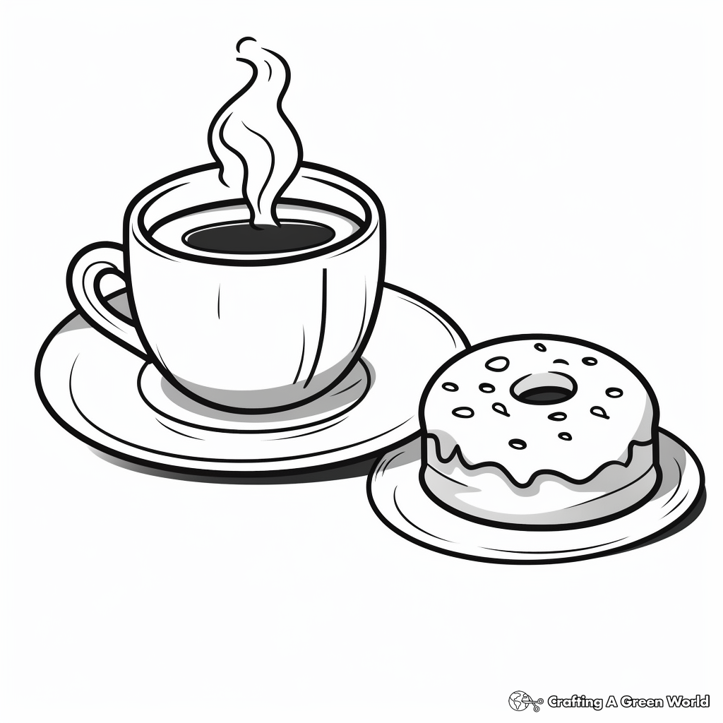 Steamy Coffee Cup Coloring Pages 2