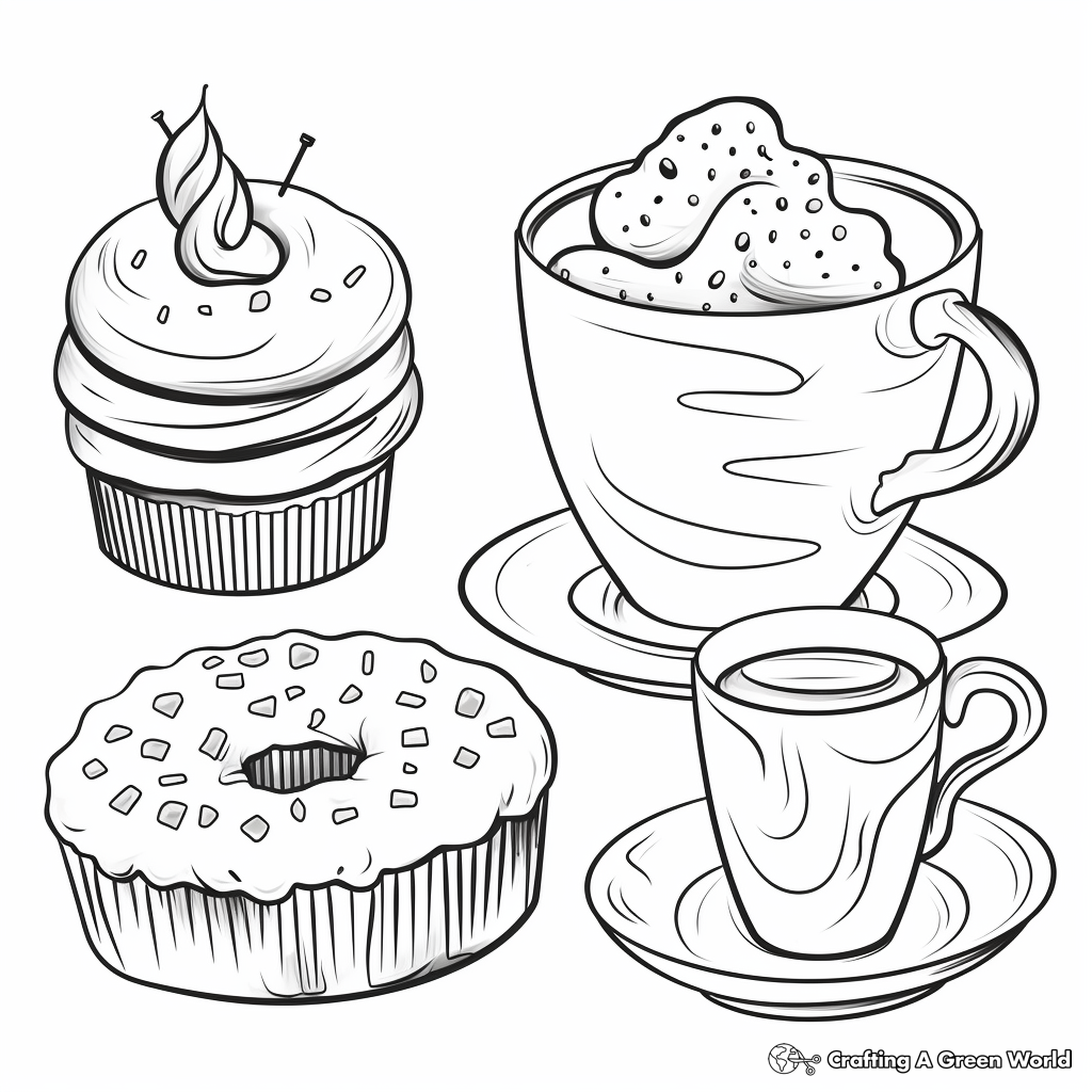 Steamy Coffee Cup Coloring Pages 4