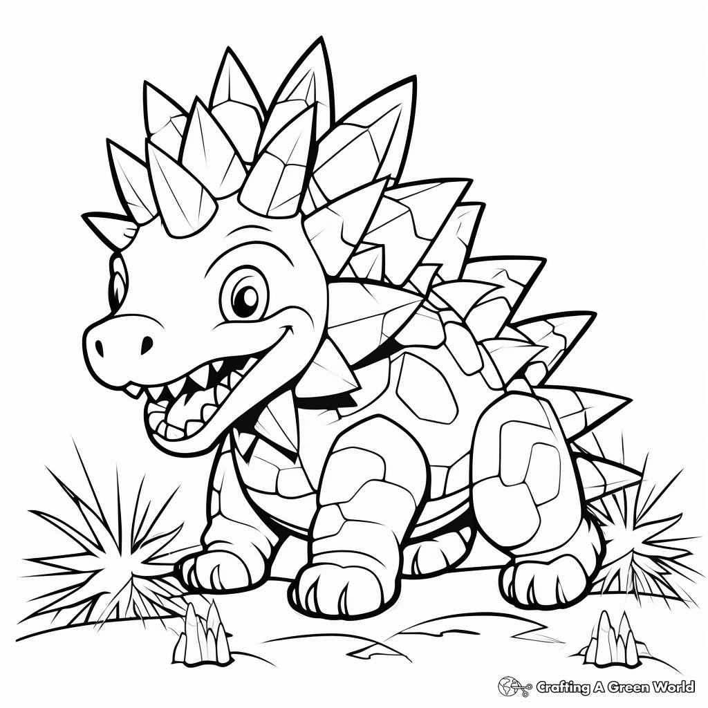 Stegosaurus Adventure Coloring Pages 2
