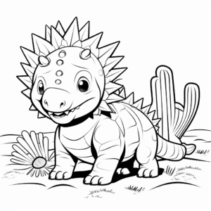 Stegosaurus Adventure Coloring Pages 3
