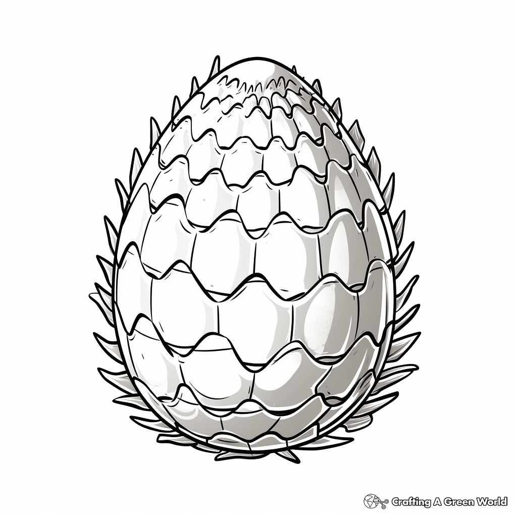 Stegosaurus Egg Coloring Pages for Preschoolers 1