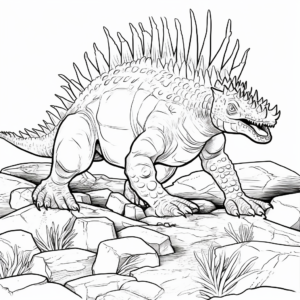 Stegosaurus in Action: Coloring Pages for the Passionate Young Paleontologists 3