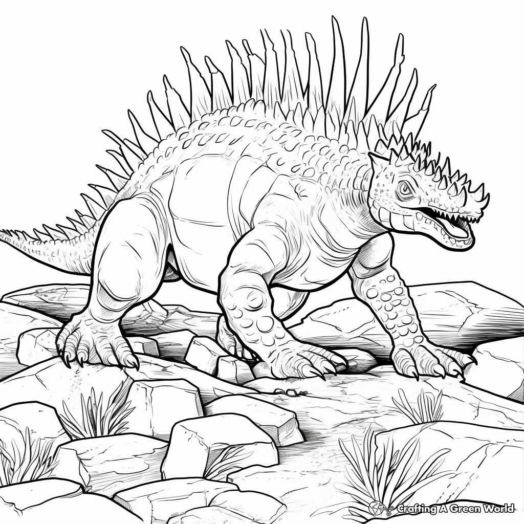 Stegosaurus in Action: Coloring Pages for the Passionate Young Paleontologists 4