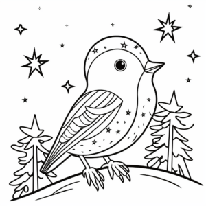 Stellar Starling Coloring Pages 1