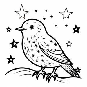 Stellar Starling Coloring Pages 2