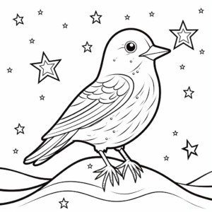 Stellar Starling Coloring Pages 4