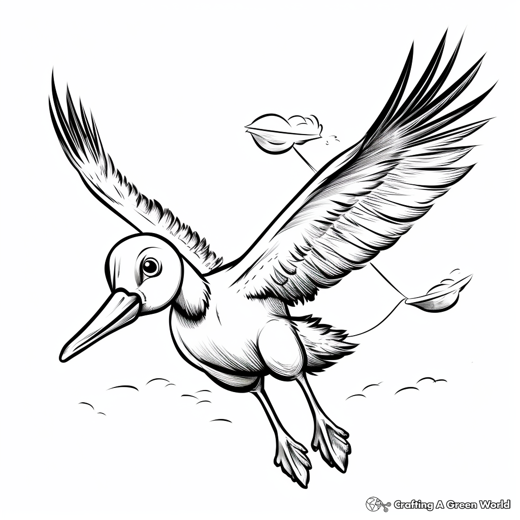 Stork Delivering Baby Coloring Pages 3