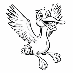 Stork Delivering Baby Coloring Pages 4
