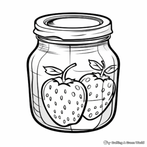 Strawberry Jam Jar Coloring Pages 3