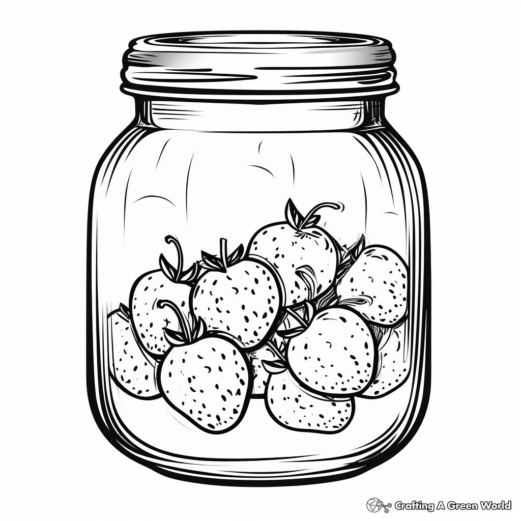 Strawberry Jam Jar Coloring Pages 4