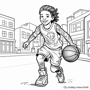 Street Basketball Coloring Pages 2