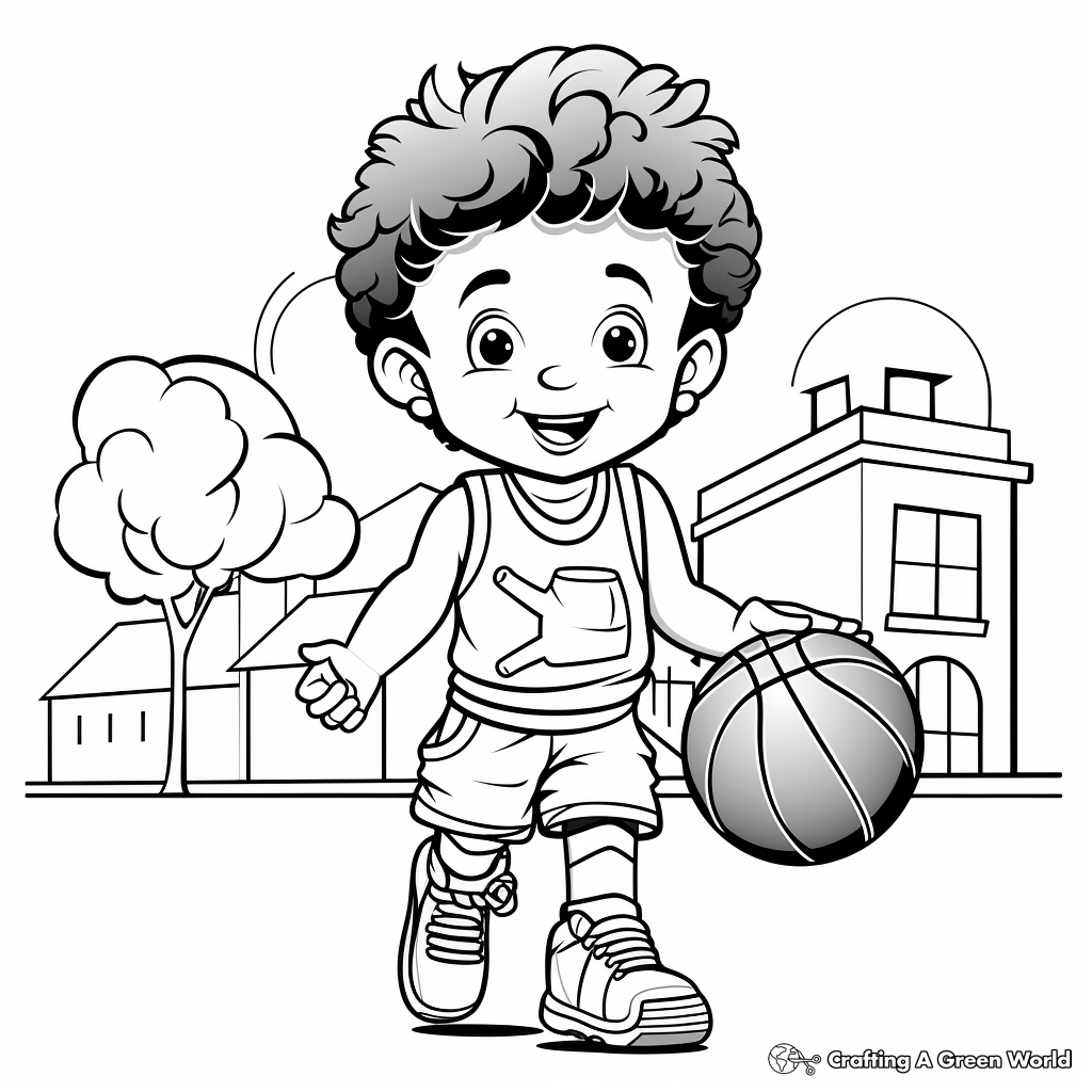 Street Basketball Coloring Pages 3
