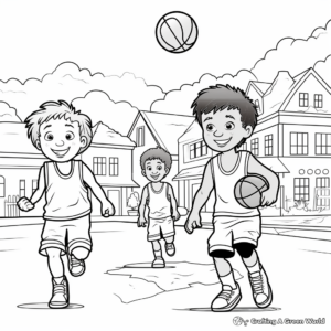 Street Basketball Coloring Pages 4