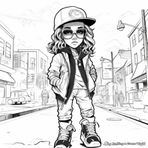 Street Fashion Inspired Graffiti Coloring Pages 1