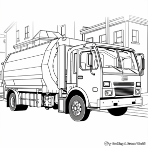 Street Sweeper: A Different Type of Garbage Truck Coloring Pages 4