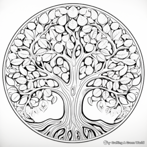 Stress-relief Tree of Life Coloring Pages 3