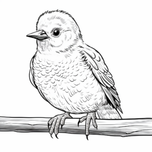Striking Red-Bellied Woodpecker Coloring Pages 1