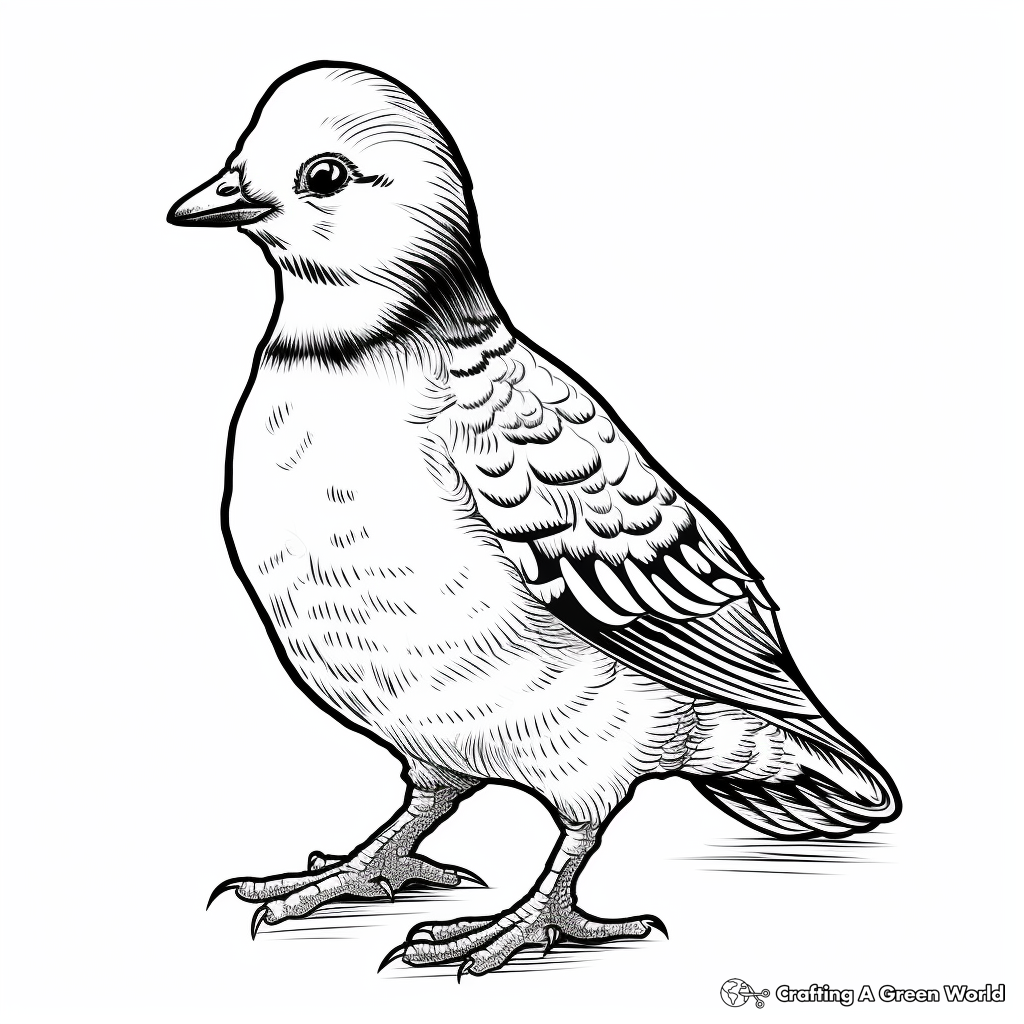 Striking Red-Bellied Woodpecker Coloring Pages 4