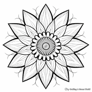 Striking Sunflower Mandala Coloring Pages 3