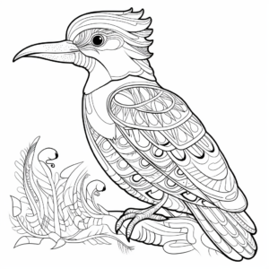 Stunning Abstract Kookaburra Coloring Pages for Artists 1