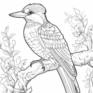 Stunning Abstract Kookaburra Coloring Pages for Artists 4