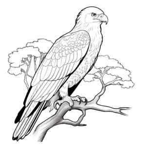 Stunning African Fish Eagle Coloring Pages 4