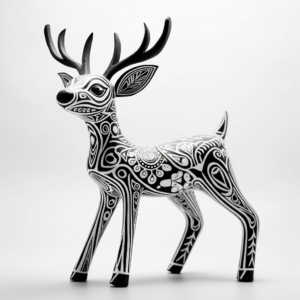 Stunning Alebrije Deer Coloring Sheets 4
