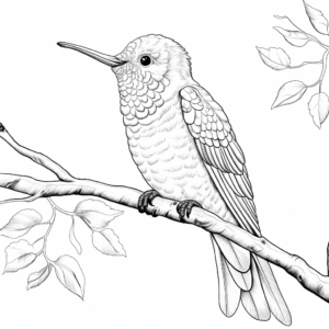 Stunning Anna's Hummingbird Coloring Sheets 2