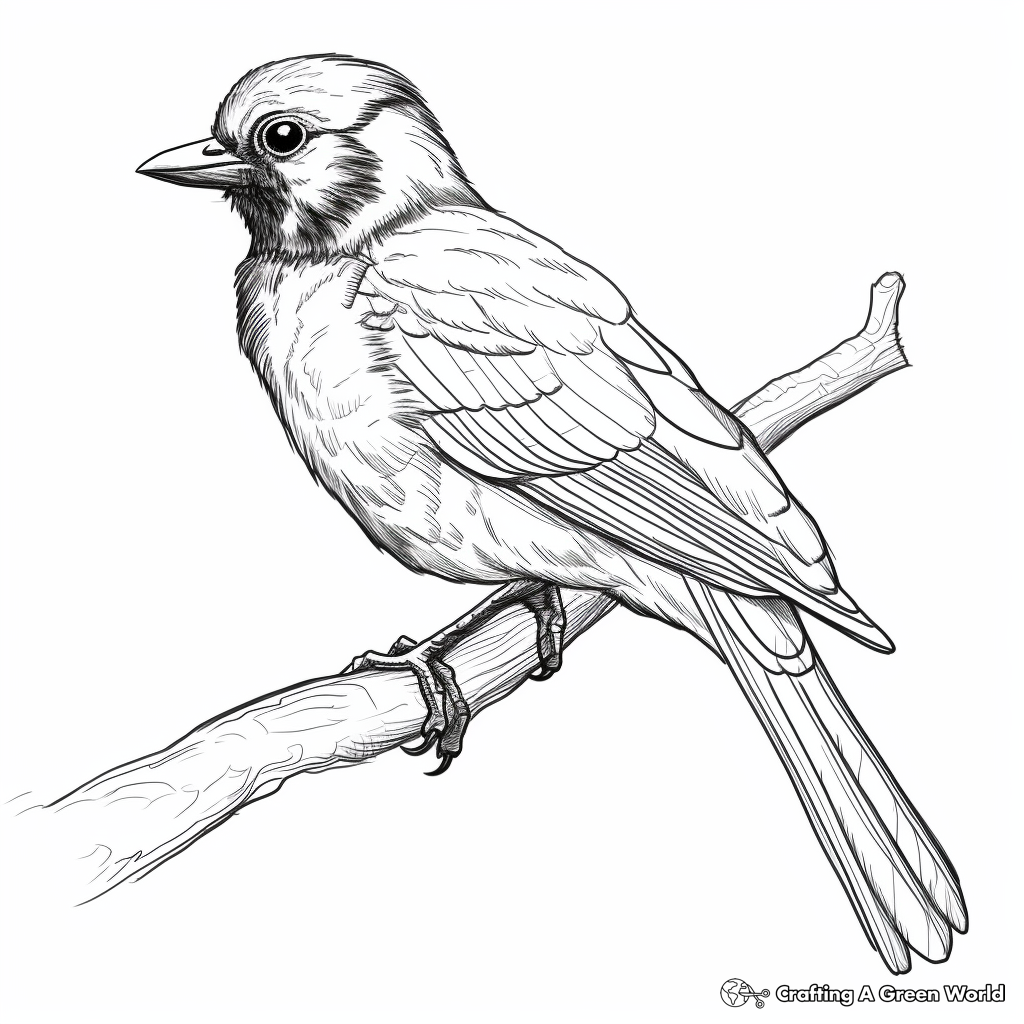 Stunning Blue Jay Coloring Pages 3