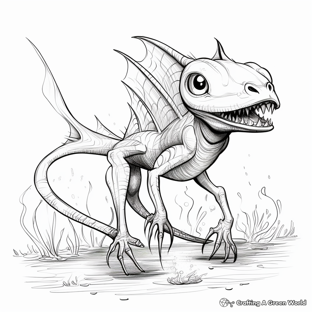 Stunning Detailed Dimorphodon Coloring Pages 2
