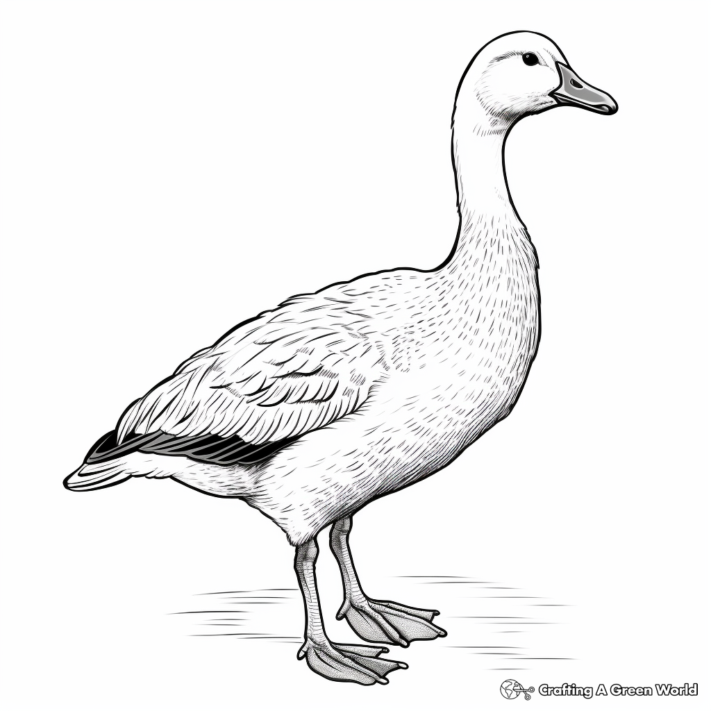 Stunning Emperor Goose Coloring Pages 1