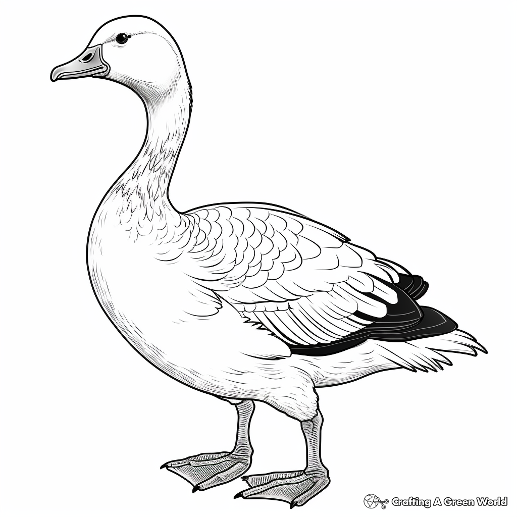 Stunning Emperor Goose Coloring Pages 2