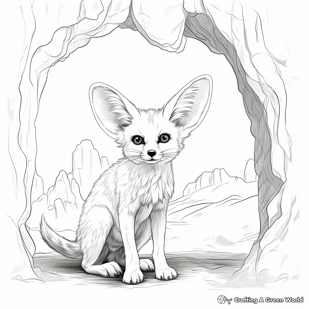Stunning Fennec Fox Coloring Pages 1