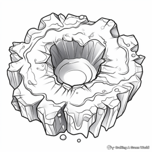 Stunning Geode Outline Coloring Pages 4