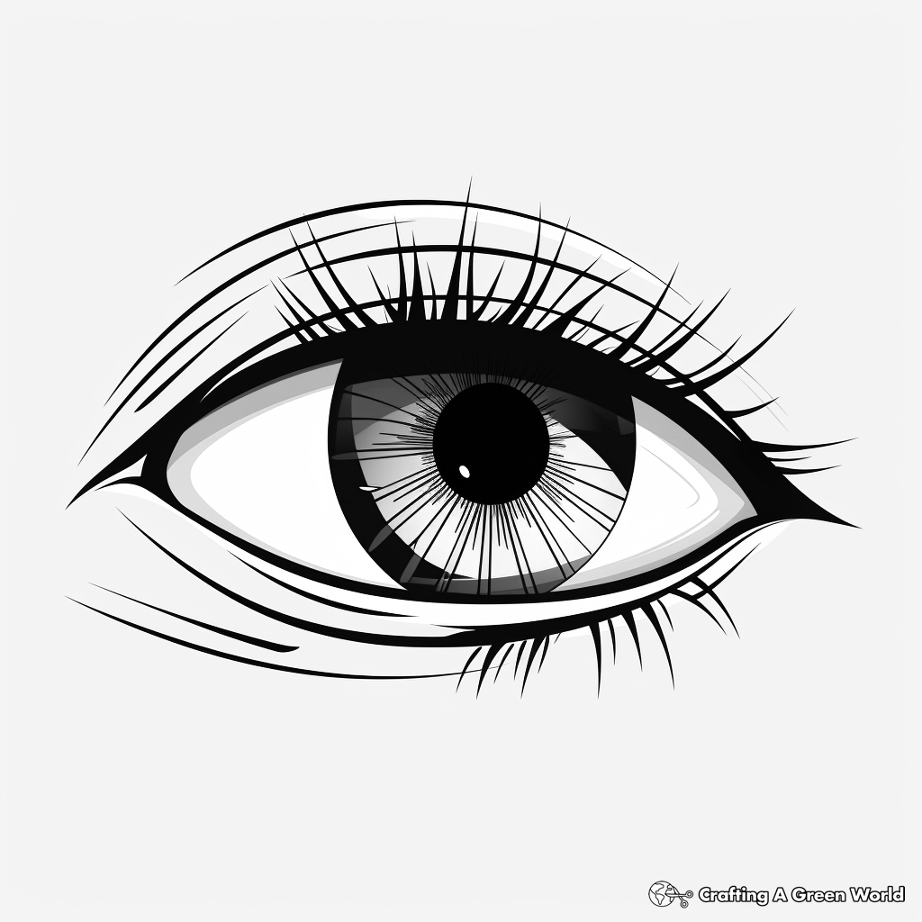 Stunning Green Eye Coloring Pages 2